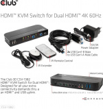 Club 3D HDMI KVM-schakelaar voor dubbele HDMI-schakelaar