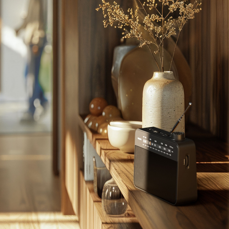 Philips Klassisk köks-radio. Nät- eller batteridrivern. Analog inställning Philips Klassisk köks-radio. Nät- eller batteridrivern. Analog inställning