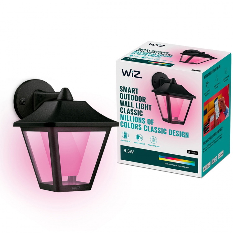 WiZ WiFi Smart Classic Vägglampa Utomhus Färg + Varm-kallvit 230V