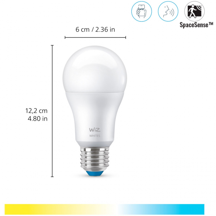 WiZ WiFi Smart LED E27 60W 806lm Varm-kallvit 2-pack WiZ WiFi Smart LED E27 60W 806lm Varm-kallvit 2-pack
