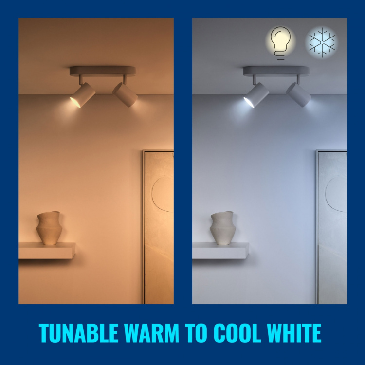 WiZ WiFi Smart LED GU10 50W 345lm Färg + Varm-kallvit 2-pack WiZ WiFi Smart LED GU10 50W 345lm Färg + Varm-kallvit 2-pack