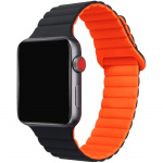 Celly Armband till Apple Watch 42/44/45mm Magnetiskt Svart/Orange Celly Armband till Apple Watch 42/44/45mm Magnetiskt Svart/Orange