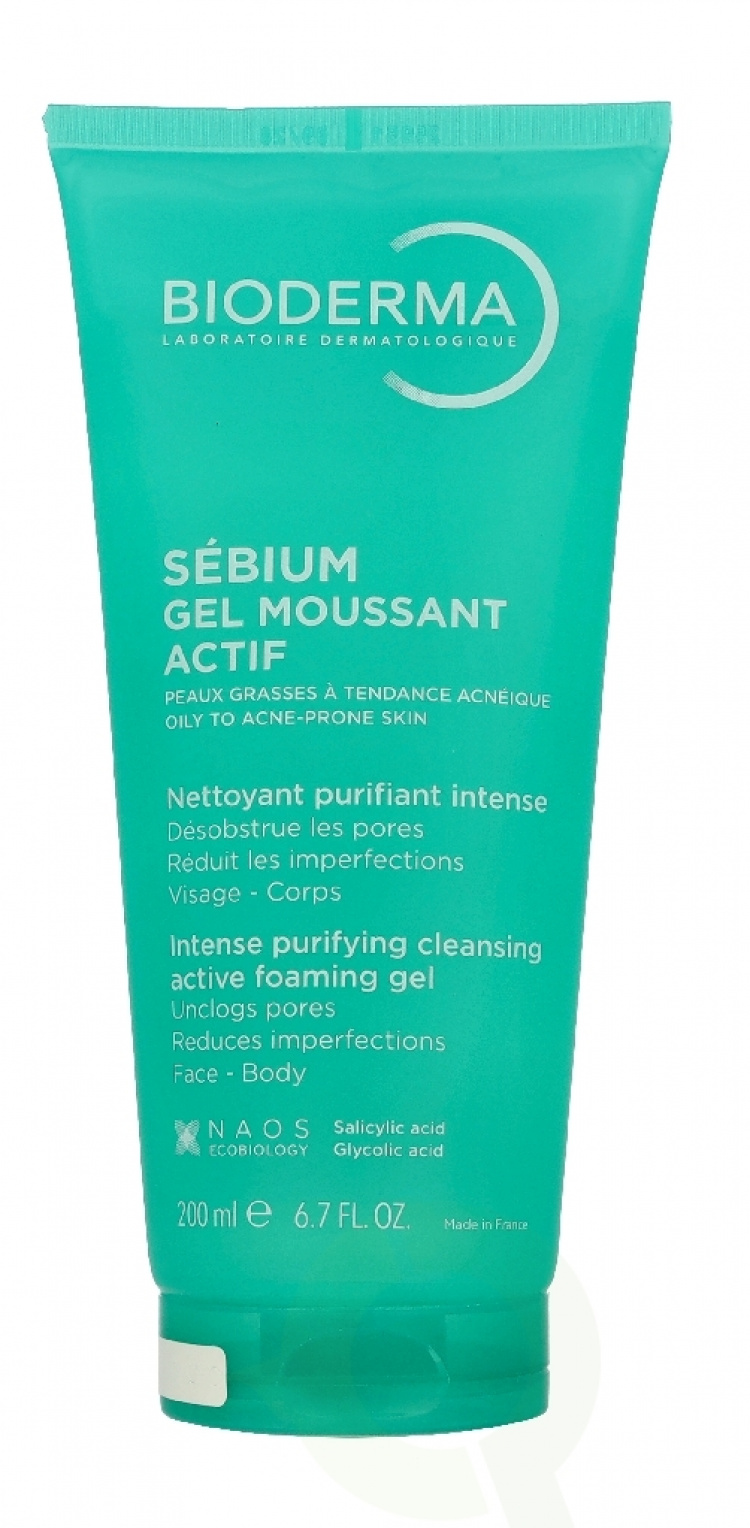Bioderma Sebium Gel Moussant Actif Foaming Gel 200 ml Oily To Acne-Prone Skin