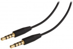 Goobay TRRS 4-pins 3,5 mm male naar 3,5 mm male hoofdtelefoonkabel, 3 m