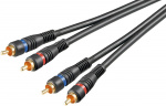 Goobay 2 x RCA - 2 x RCA audiokabel, 0,2 m