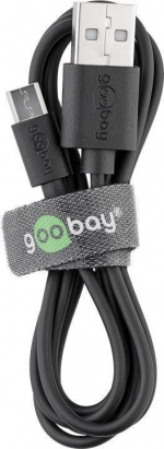 Goobay Micro-USB 5 W oplader + kabel, 1 m, zwart Goobay Micro-USB 5 W oplader + kabel, 1 m, zwart