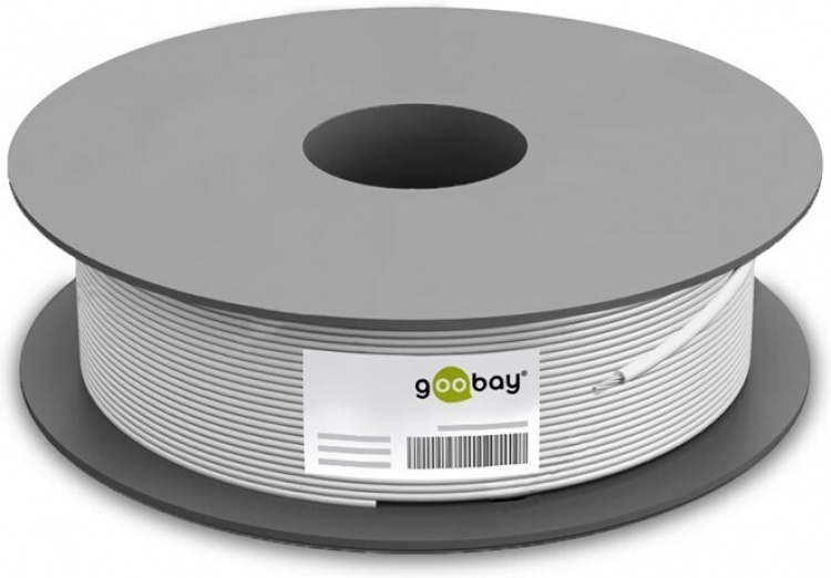 Goobay Cat6 S/FTP installatiekabelhaspel, enkele streng, 100 m, grijs Goobay Cat6 S/FTP installatiekabelhaspel, enkele streng, 100 m, grijs
