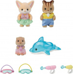Sylvanian Families Drie in het zwembad