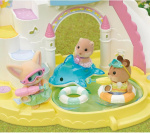 Sylvanian Families Drie in het zwembad