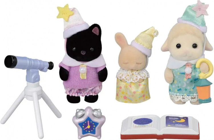 Sylvanian Families De drieën op een logeerpartij