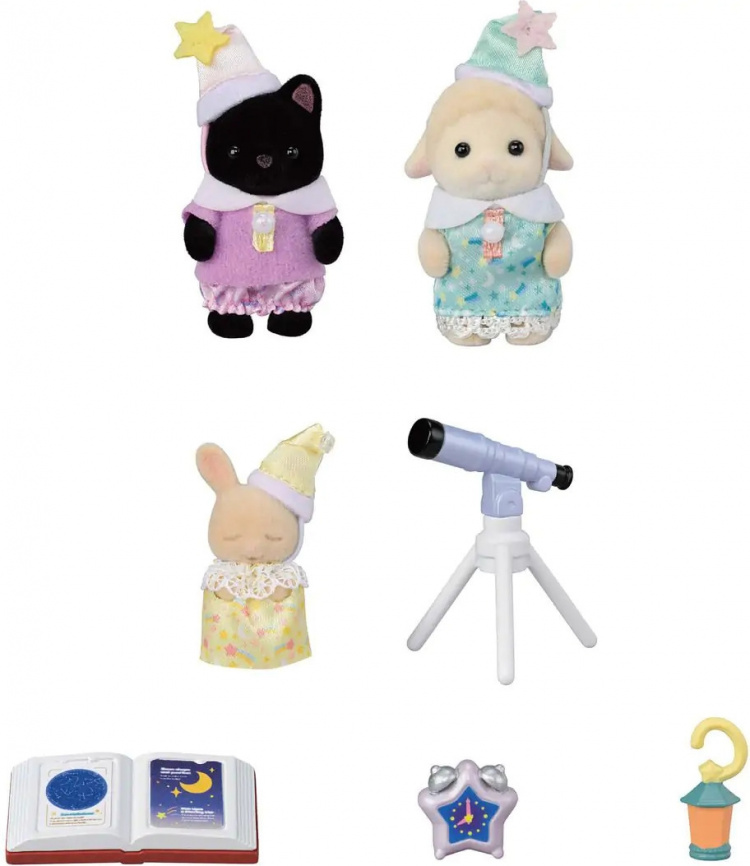 Sylvanian Families De drieën op een logeerpartij