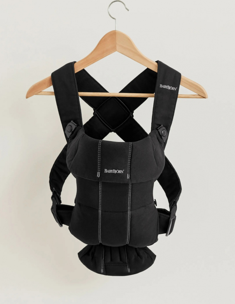 BabyBjörn Mini Geweven Rugzak, zwart