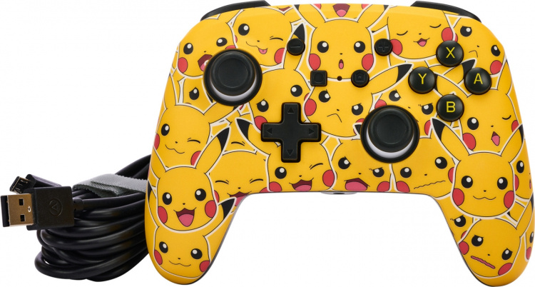 PowerA Verbeterde bedrade controller, Pikachu stemmingen, Switch PowerA Verbeterde bedrade controller, Pikachu stemmingen, Switch