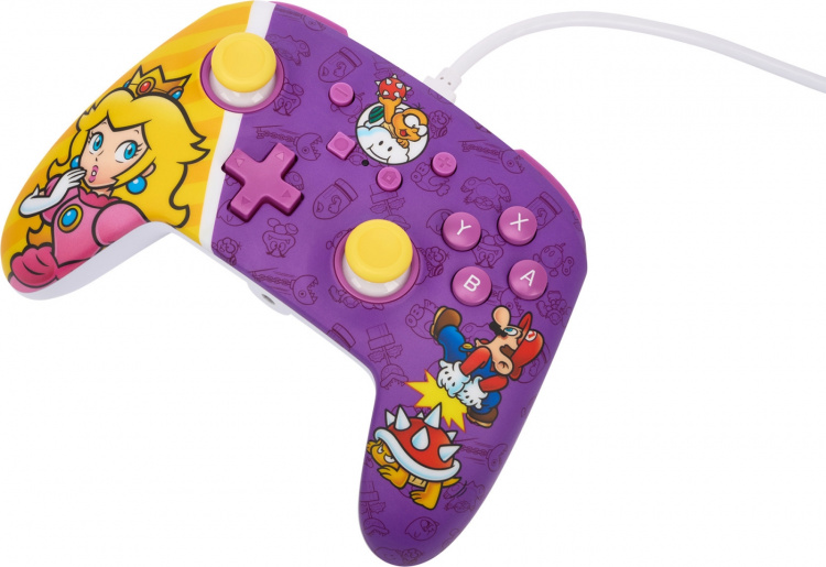 PowerA Verbeterde bedrade controller, Princess Peach Battle, Switch PowerA Verbeterde bedrade controller, Princess Peach Battle, Switch