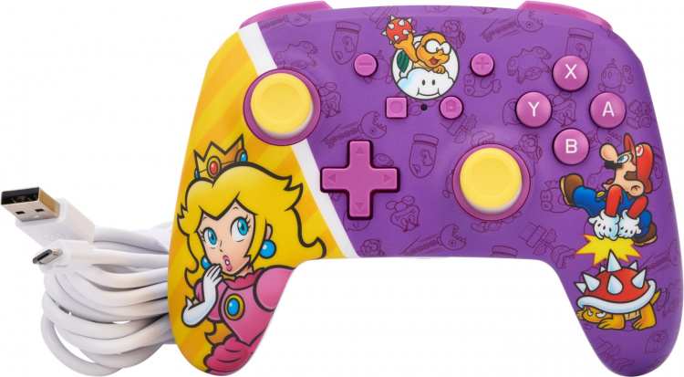 PowerA Verbeterde bedrade controller, Princess Peach Battle, Switch PowerA Verbeterde bedrade controller, Princess Peach Battle, Switch