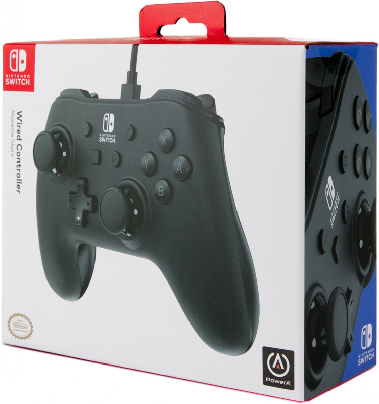 PowerA Bedrade controller, zwart, Switch