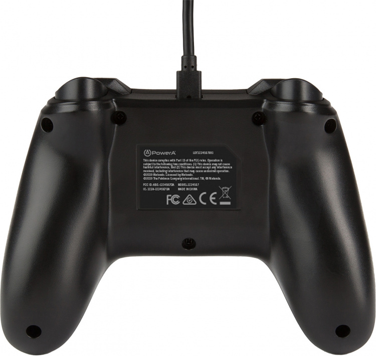 PowerA Bedrade controller, zwart, Switch