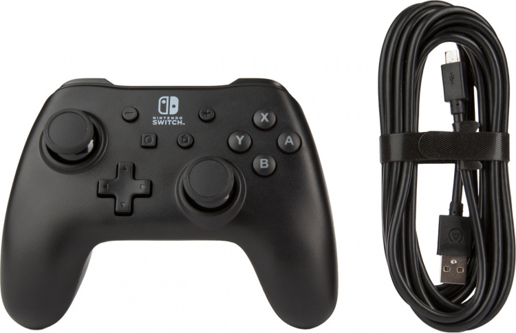 PowerA Bedrade controller, zwart, Switch