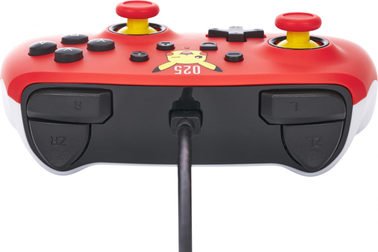 PowerA Bedrade controller, lachende Pikachu, Switch PowerA Bedrade controller, lachende Pikachu, Switch