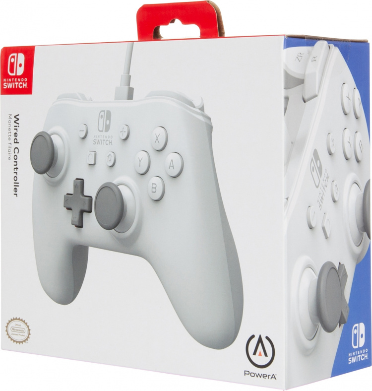 PowerA Bedrade controller, wit, Switch PowerA Bedrade controller, wit, Switch