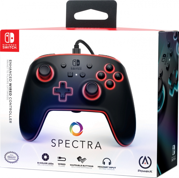 PowerA Spectra Enhanced Bedrade Controller, zwart, Switch