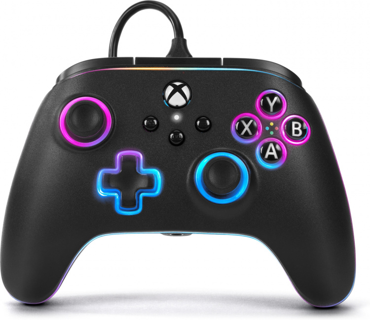 PowerA Lumectra Advantage bedrade controller, zwart + RGB LED-lint, Xbox / PC PowerA Lumectra Advantage bedrade controller, zwart + RGB LED-lint, Xbox / PC