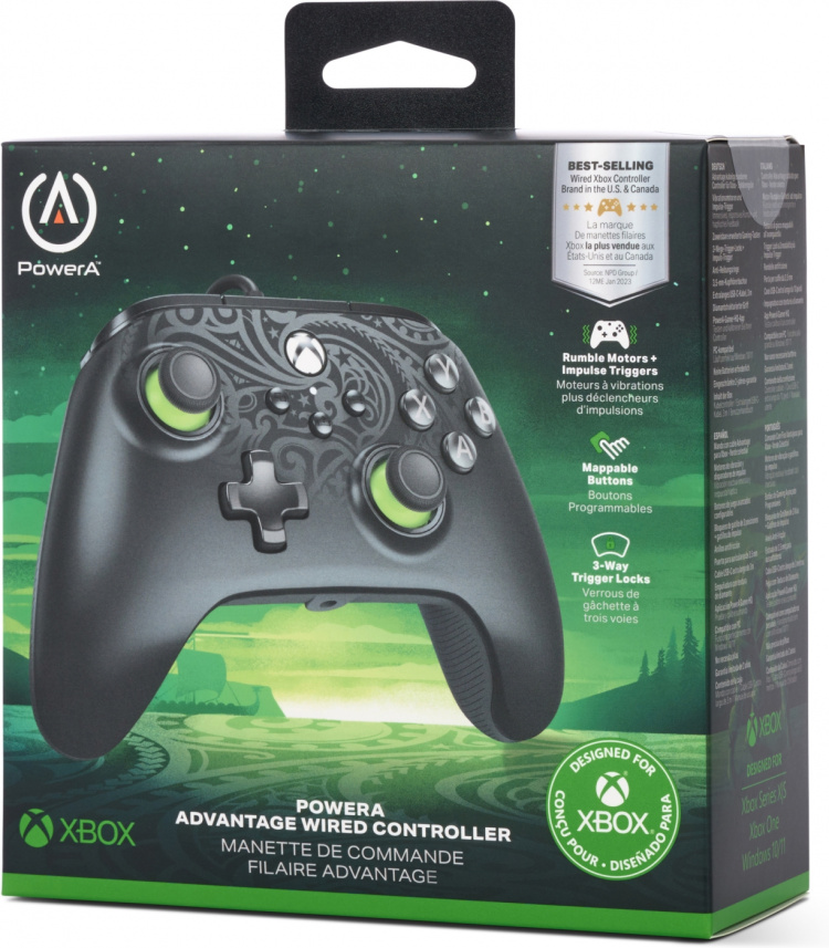 PowerA Advantage Bedrade Controller, Hemels Groen, Xbox / PC PowerA Advantage Bedrade Controller, Hemels Groen, Xbox / PC