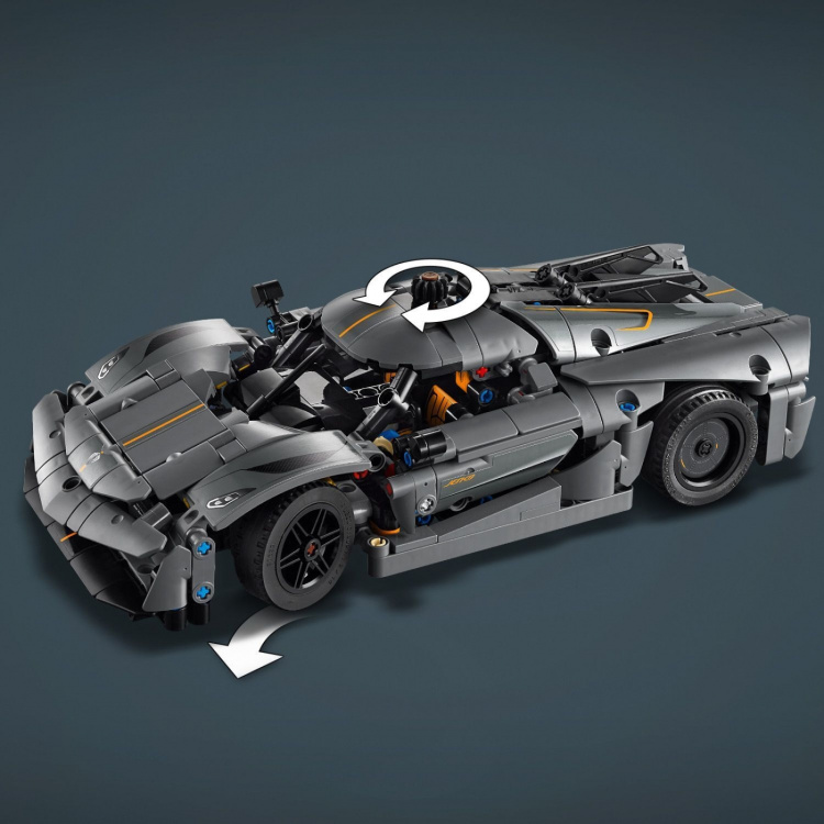 LEGO Technic 42173 - Grijze hypercar Koenigsegg Jesko Absolut LEGO Technic 42173 - Grijze hypercar Koenigsegg Jesko Absolut