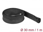 DeLOCK Braided Sleeve with zip fastener heat-resistant 1 m x 30 mm