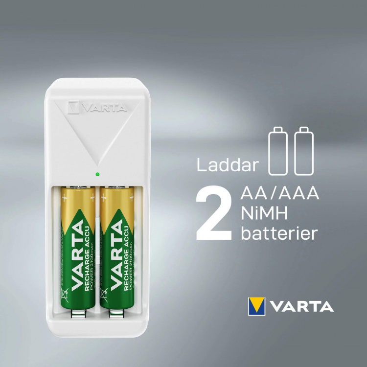 Varta Mini Charger, includes 2x AA 2100 mAh