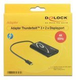 DeLOCK Adapter Thunderbolt™ 3 male > 2 x DisplayPort female 4K 60Hz