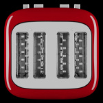 KitchenAid Brödrost 4 Skivors Metall 5KMT4109EER Röd
