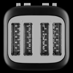 KitchenAid Brödrost 4 Skivors Metall 5KMT4109EBM Cast iron black