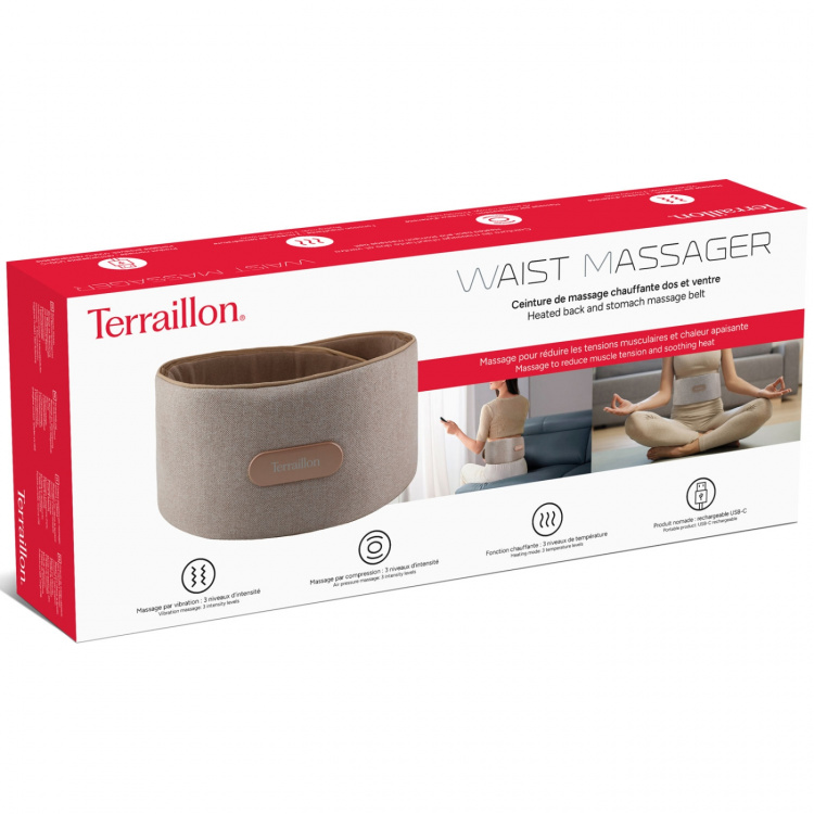 Terraillon Värmebälte uppladdningsbar, 2 massagelägen & värmefunktion Terraillon Värmebälte uppladdningsbar, 2 massagelägen & värmefunktion