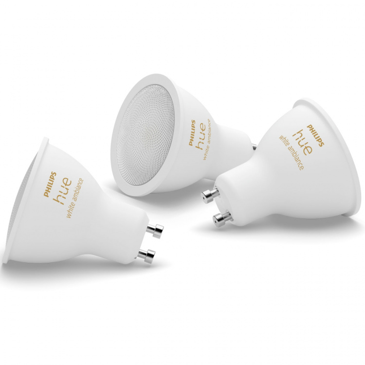 Philips Hue White Ambiance GU10 400lm 3-pack