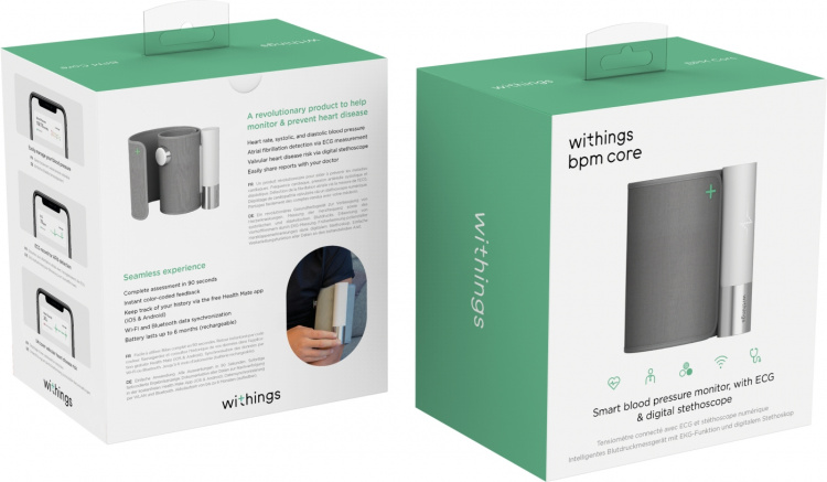Withings BPM Core bloeddrukmeter met ECG en digitale stethoscoop