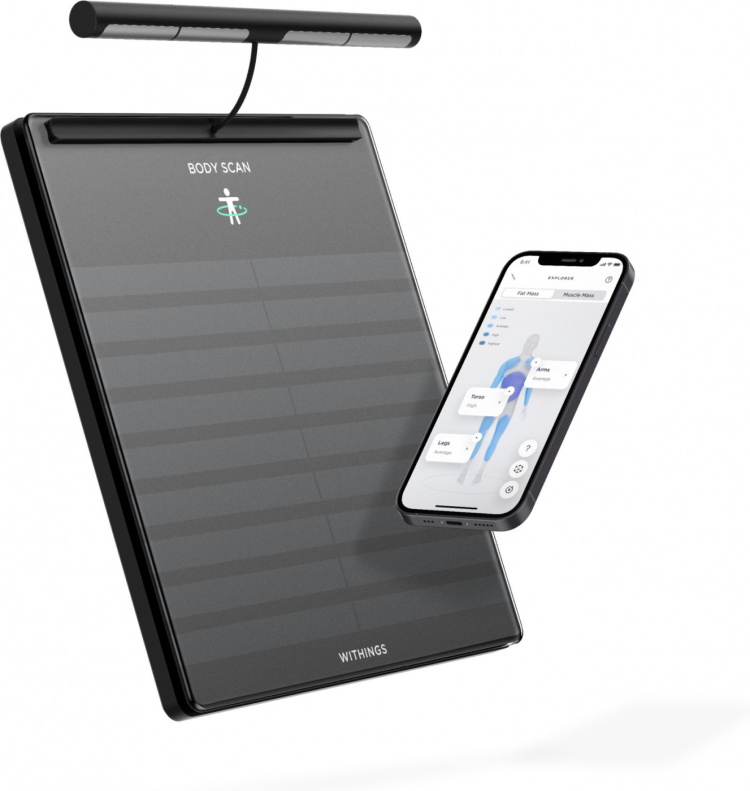 Withings Body Scan slimme weegschaal, zwart