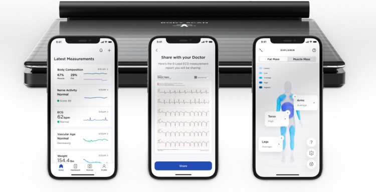 Withings Body Scan slimme weegschaal, zwart