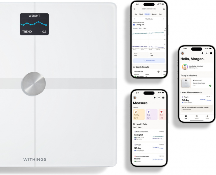 Withings Body Smart Witte weegschaal met wifi-verbinding