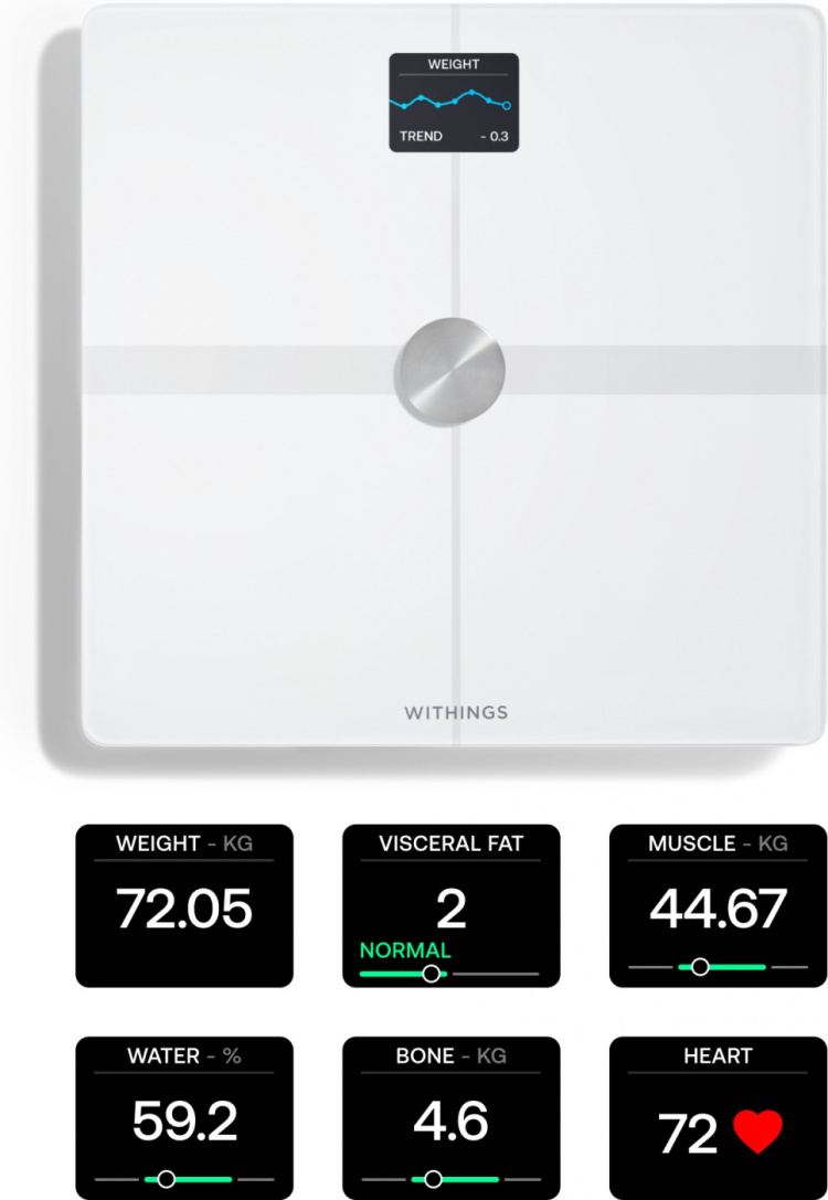 Withings Body Smart Witte weegschaal met wifi-verbinding