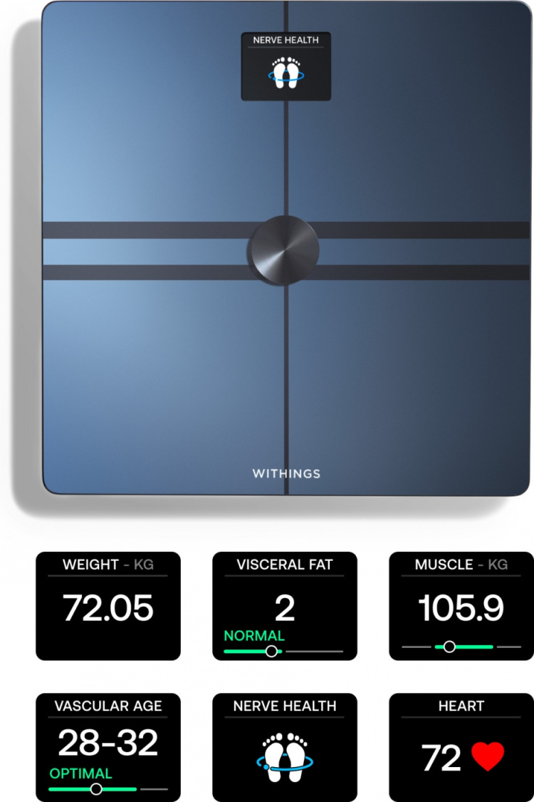 Withings Body Comp Black weegschaal voor lichaamssamenstelling met wifi-verbinding