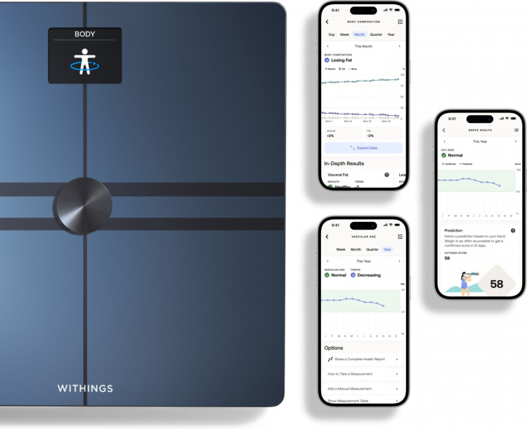 Withings Body Comp Black weegschaal voor lichaamssamenstelling met wifi-verbinding