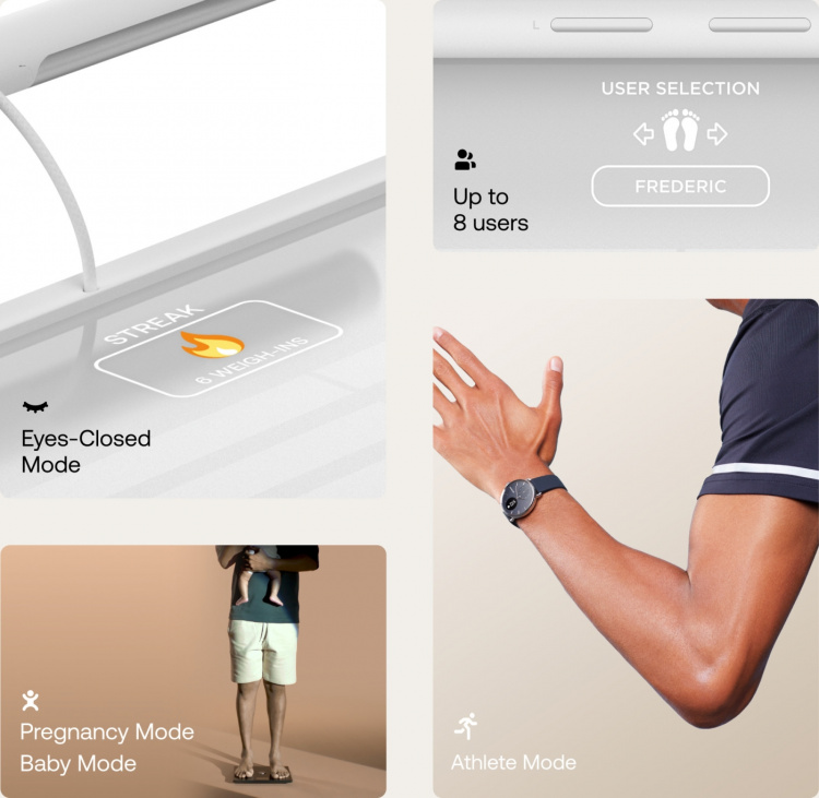 Withings Body Scan slimme weegschaal, wit