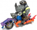 Teenage Mutant Ninja Turtles: Rocksteady Chopper Cycle figuur + motorfiets