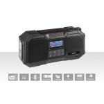 imperial DABMAN OR 1 Robuuste DAB+ / FM / Bluetooth Buitenradio / Zwengelradio Zwart