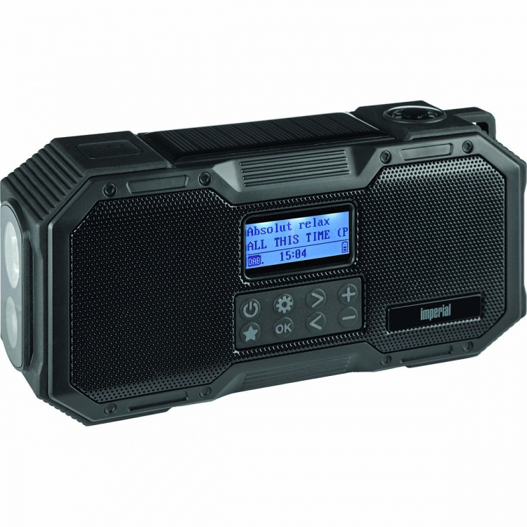 imperial DABMAN OR 1 Robuuste DAB+ / FM / Bluetooth Buitenradio / Zwengelradio Zwart
