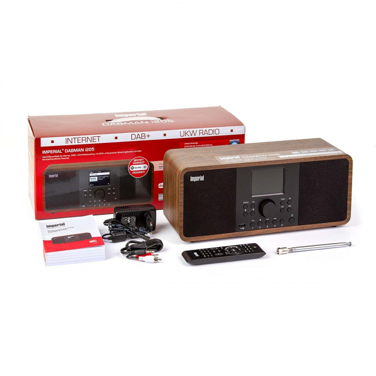 imperial DABMAN i205 Hybride Stereo Radio DAB+ / FM / Internet / Bluetooth Houtlook