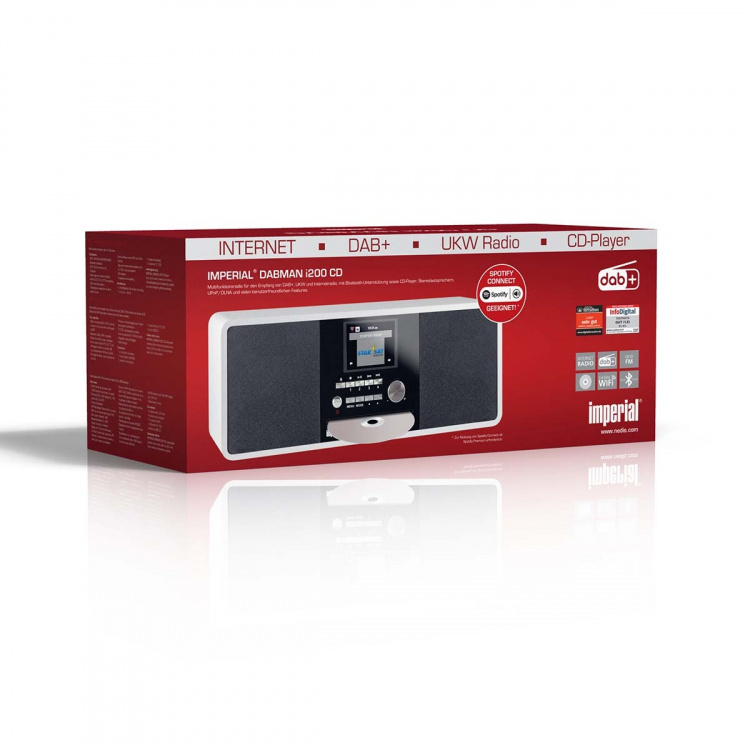 imperial DABMAN i200 CD Multifunctionele radio DAB+ / FM / Internet / Bluetooth Wit