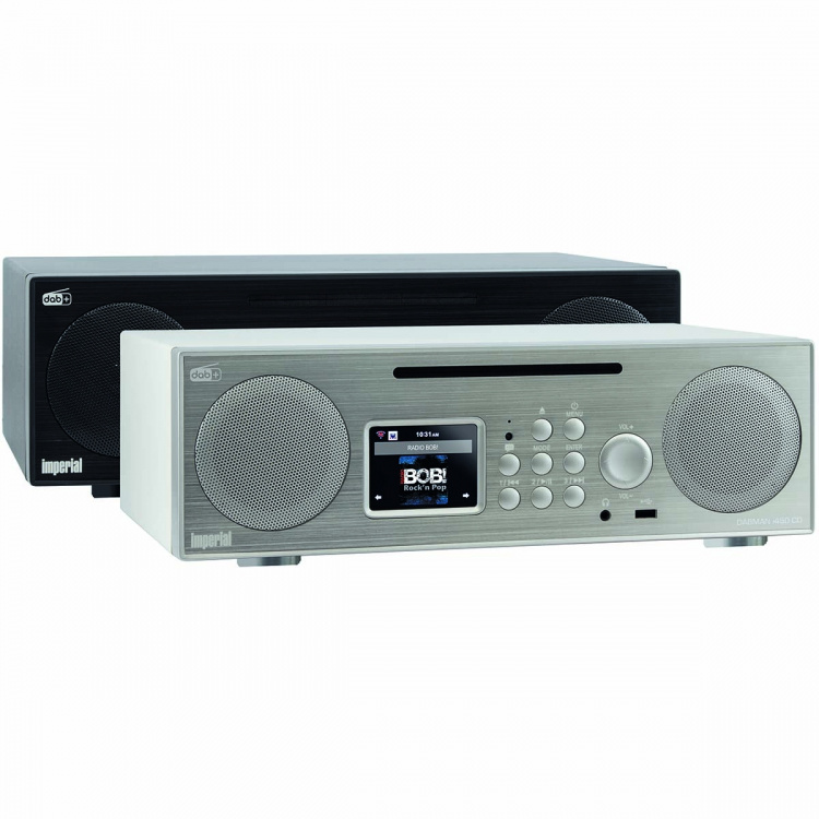 imperial DABMAN i450 CD Multifunctionele Stereo Radio DAB+ / FM / Internet / Bluetooth Wit-Zilver imperial DABMAN i450 CD Multifunctionele Stereo Radio DAB+ / FM / Internet / Bluetooth Wit-Zilver