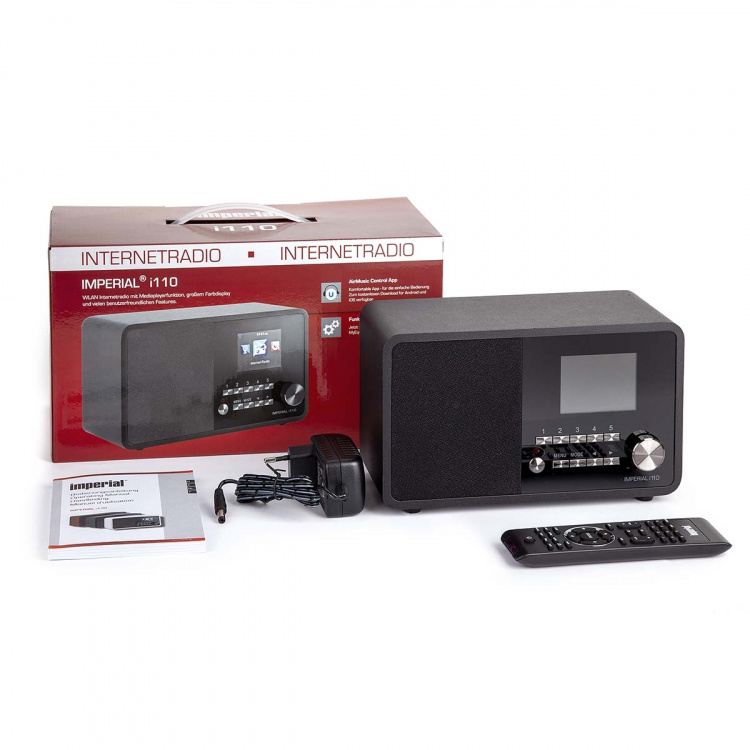 imperial i110 (V2) Wi-Fi internetradio met mediaspeler en Bluetooth® - Zwart